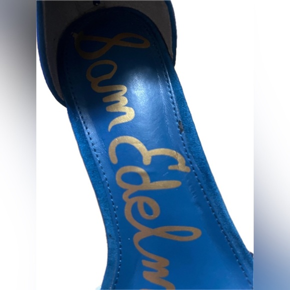 Sam Edelman Woman's Blue Jayde Kitten Heel Sandals 7.5M - Picture 9 of 13